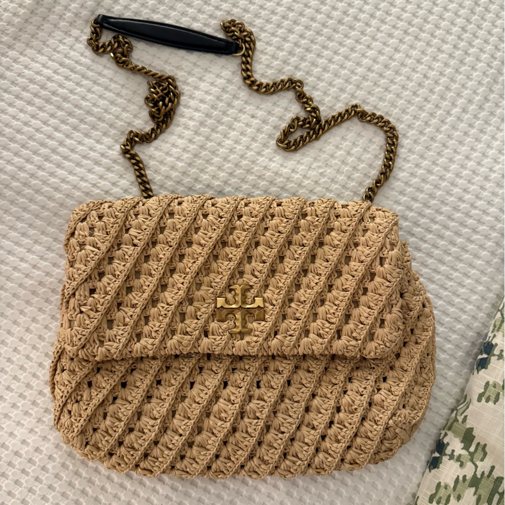 Tory Burch Tan Woven Shoulder Bag - Kira - Large
